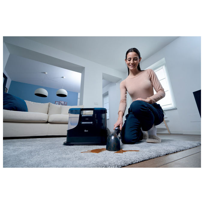 Hoover HS500 011 Pulitore a Vapore Portatile 400W Serbatoio 1.5L Aspirazione 10 kPa colore Nero Blu