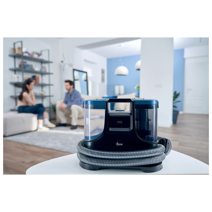 Hoover HS500 011 Pulitore a Vapore Portatile 400W Serbatoio 1.5L Aspirazione 10 kPa colore Nero Blu