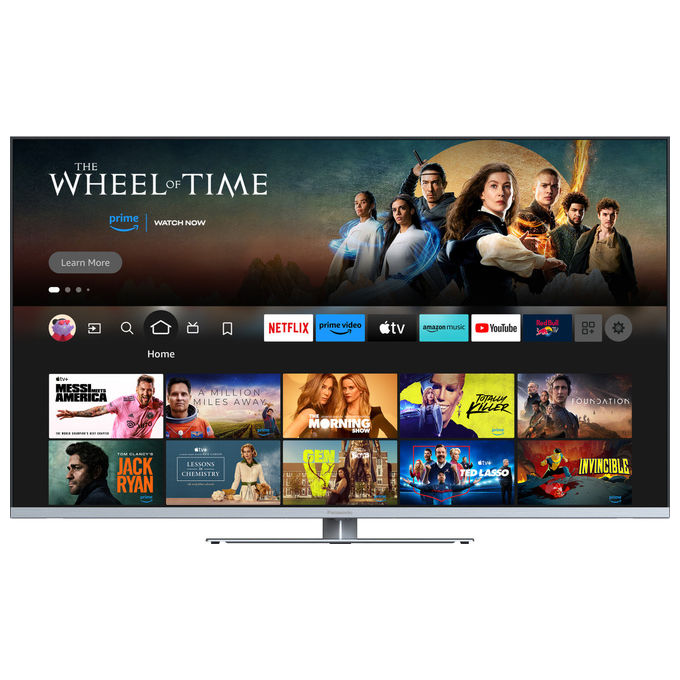 Panasonic TV-55W93AE6 Smart TV 55'' LCD 4K Ultra HD Full-Array Fire OS Dolby Vision IQ HDR10+ 120Hz colore Nero Argento