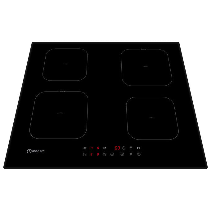 Indesit IS F 97Q60 NE Piano cottura a induzione 59 cm 4 zone vetroceramica Touch comandi frontali Booster colore Nero