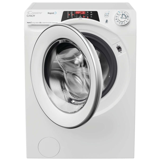 Candy ROW4956DWMS9-S RapidO Lavasciuga 9-5 Kg 1400 rpm Classe C Inverter Wi-Fi Vapore (85x60x53 cm) colore Bianco
