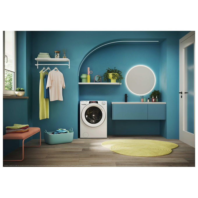 Candy ROW4956DWMS9-S RapidO Lavasciuga 9-5 Kg 1400 rpm Classe C Inverter Wi-Fi Vapore (85x60x53 cm) colore Bianco