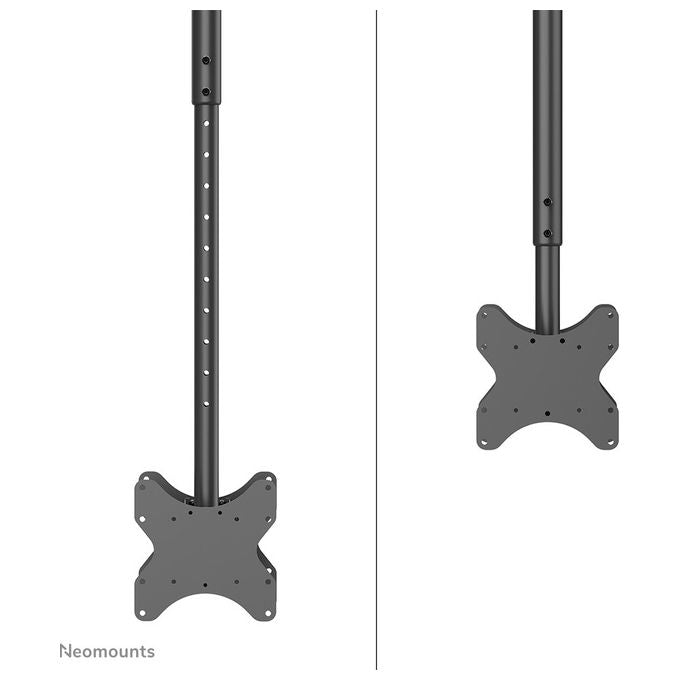 Neomounts Supporto a Soffitto per Doppio Monitor TV 23-43 pollici, Nero