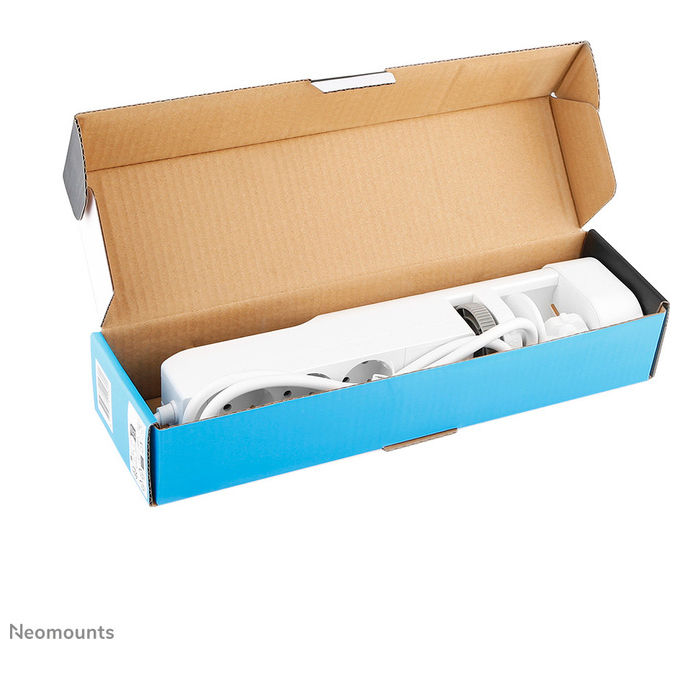 Neomounts, Multipresa Da Tavolo Con Morsetto, USB-C, USB-A, Ricarica Rapida, Bianca
