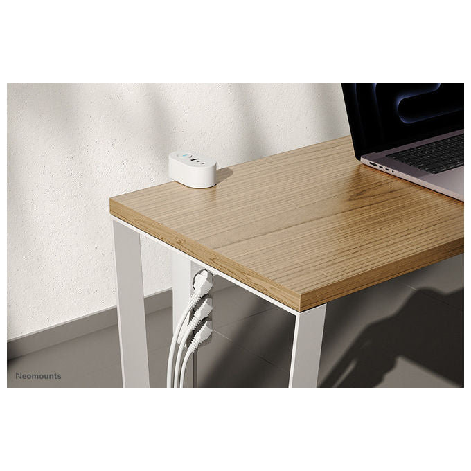 Neomounts, Multipresa Da Tavolo Con Morsetto, USB-C, USB-A, Ricarica Rapida, Bianca