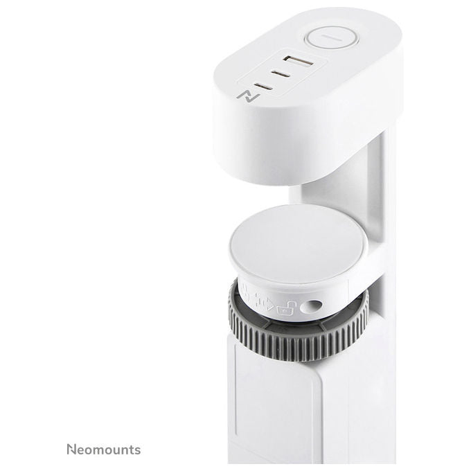 Neomounts, Multipresa Da Tavolo Con Morsetto, USB-C, USB-A, Ricarica Rapida, Bianca