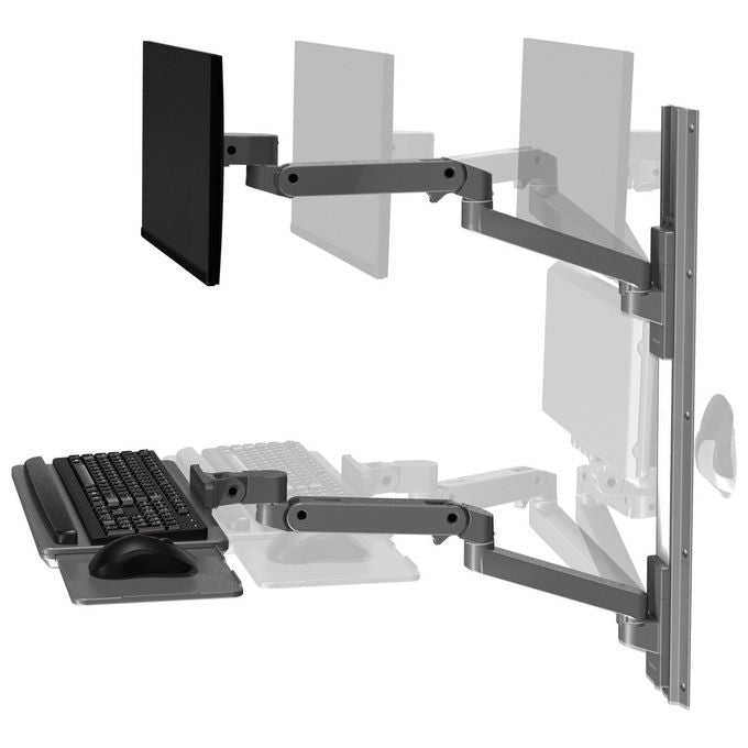 Ergotron, Supporto a Parete per TV LX Pro Series 45-696-293, 86.4 cm, Grigio Scuro