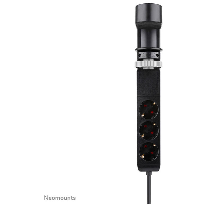 Neomounts Multipresa da Tavolo con Morsetto, USB-C e USB-A, Ricarica Rapida