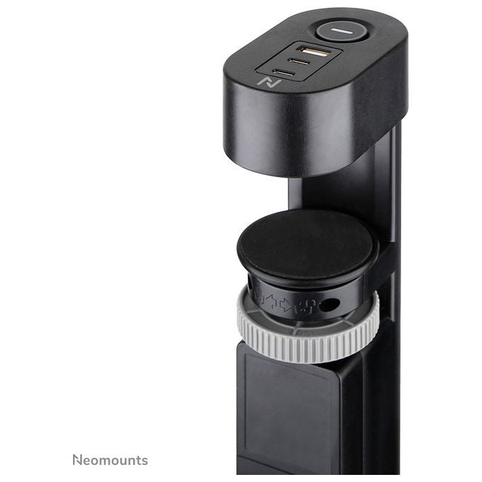 Neomounts Multipresa da Tavolo con Morsetto, USB-C e USB-A, Ricarica Rapida
