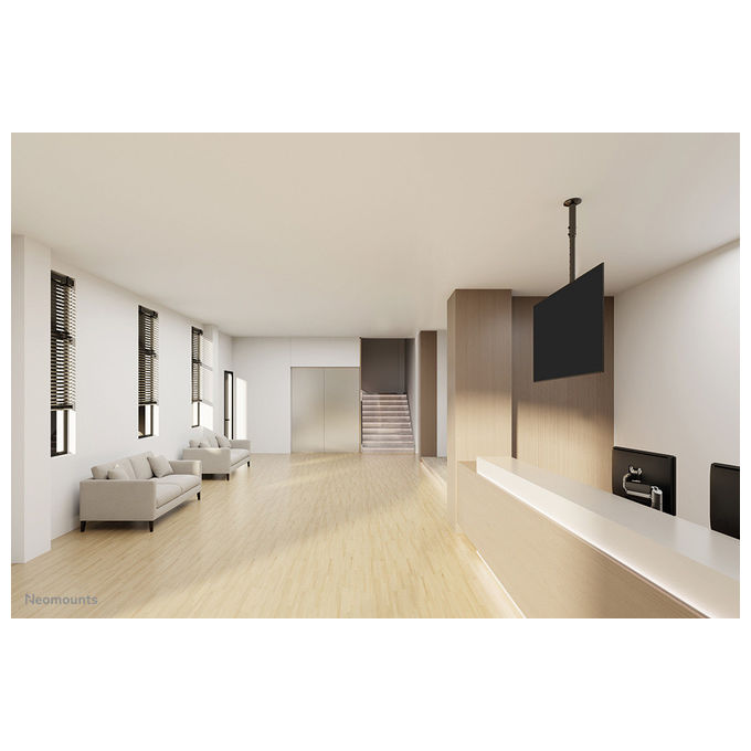 Neomounts, Supporto TV a Soffitto, 23-42 Pollici, Inclinabile, Regolabile in Altezza, Nero