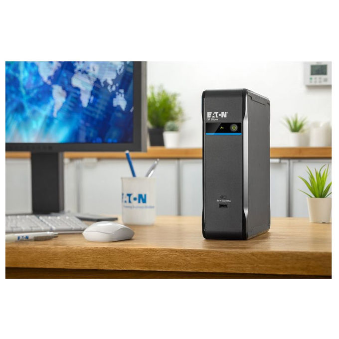 Eaton, Gruppo di Continuita', 700VA, 420W, Ellipse 700 USB DIN, Nero