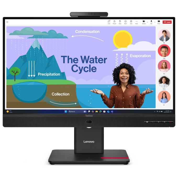 Lenovo, Monitor 23.8'' Full HD LED, ThinkVision T24D-4v, Nero