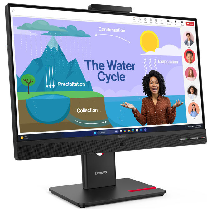 Lenovo, Monitor 23.8'' Full HD LED, ThinkVision T24D-4v, Nero