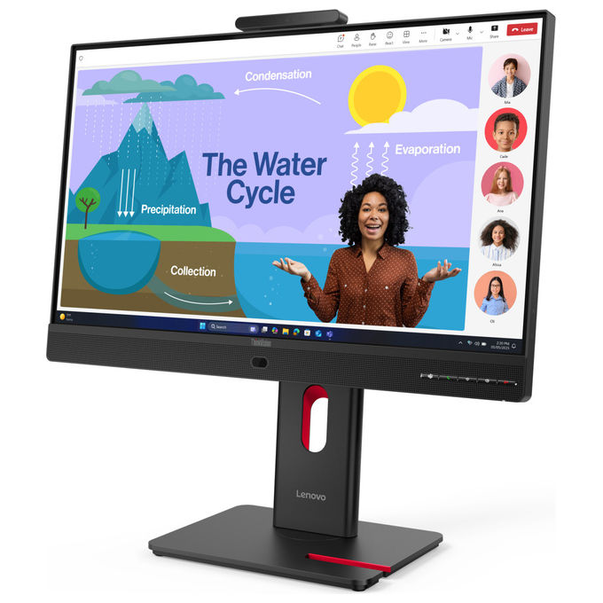 Lenovo, Monitor 23.8'' Full HD LED, ThinkVision T24D-4v, Nero