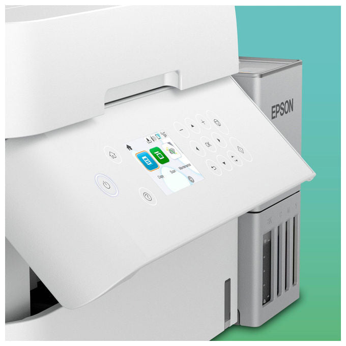 Epson ET-3956 EcoTank Stampante Multifunzione Inkjet A4 Fronte Retro Automatico Wi-Fi Ethernet ADF 30 fogli colore Bianco