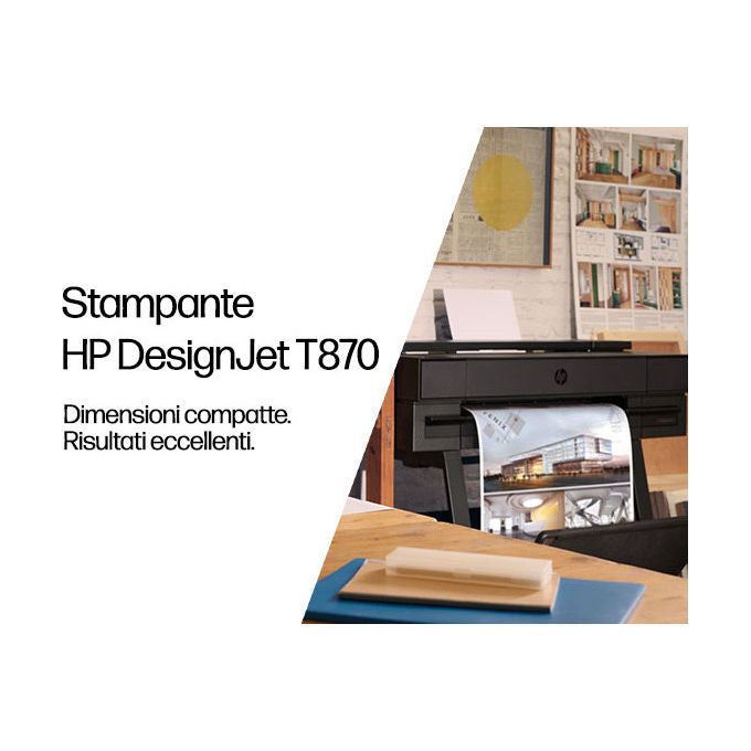 HP, Designjet T870, Stampante 24 pollici, Getto d'inchiostro