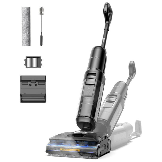 Tineco Floor One S7 Stretch Steam Plus, Aspirapolvere Lavapavimenti, Nero