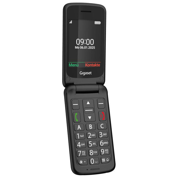 Gigaset GL595 Telefono Cellulare per Anziani Clamshell SIM singola IP44 Bluetooth Tasto SOS 2.8'' colore Nero