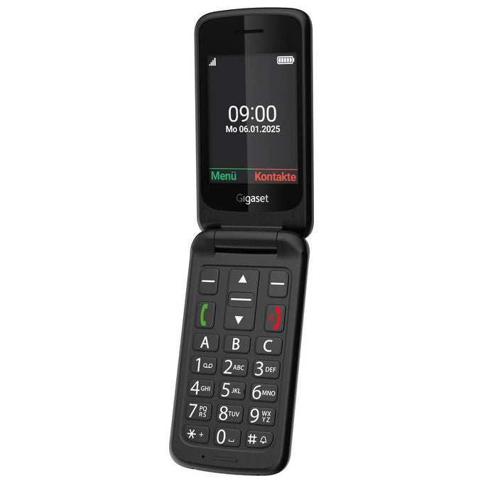 Gigaset GL595 Telefono Cellulare per Anziani Clamshell SIM singola IP44 Bluetooth Tasto SOS 2.8'' colore Nero