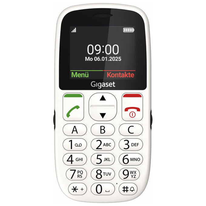 Gigaset S30853-H1230-R103 GL395 Telefono per Anziani 2.2'' Tasto SOS Bluetooth IP44 800 mAh colore Bianco