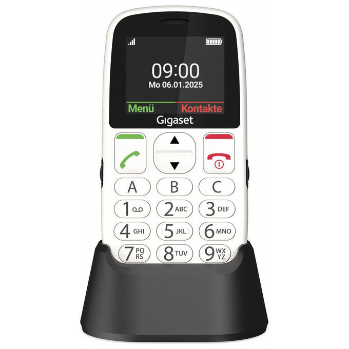 Gigaset S30853-H1230-R103 GL395 Telefono per Anziani 2.2'' Tasto SOS Bluetooth IP44 800 mAh colore Bianco
