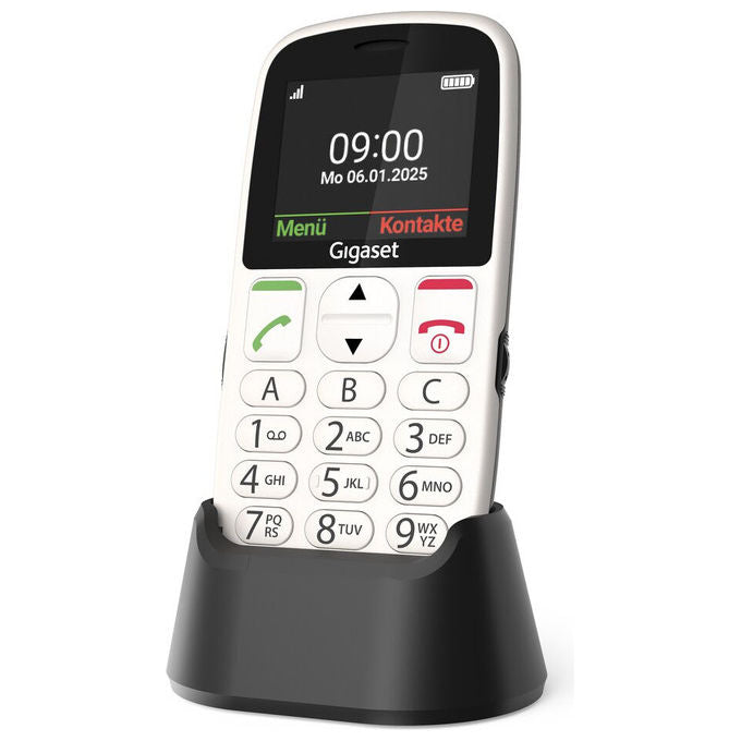 Gigaset S30853-H1230-R103 GL395 Telefono per Anziani 2.2'' Tasto SOS Bluetooth IP44 800 mAh colore Bianco