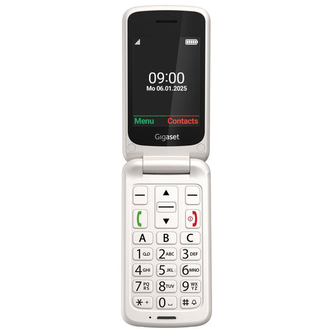 Gigaset, Telefono Cellulare per Anziani GL595, Clamshell, Bianco