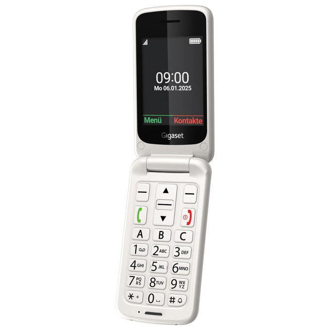 Gigaset, Telefono Cellulare per Anziani GL595, Clamshell, Bianco