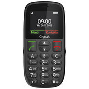 Gigaset GL395, Telefono Cellulare per Anziani, Nero, Sim Singola, Tasto SOS