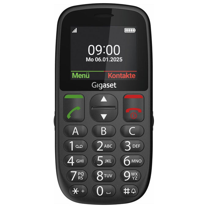 Gigaset GL395, Telefono Cellulare per Anziani, Nero, Sim Singola, Tasto SOS