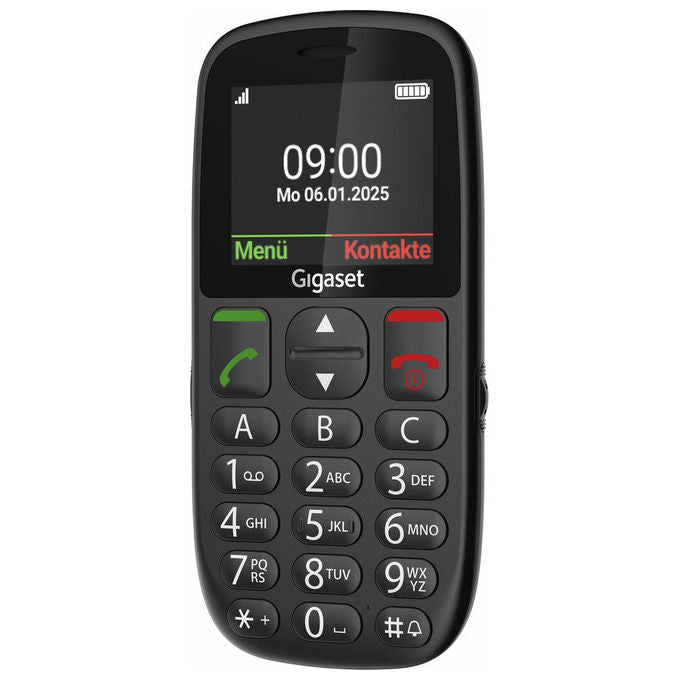 Gigaset GL395, Telefono Cellulare per Anziani, Nero, Sim Singola, Tasto SOS