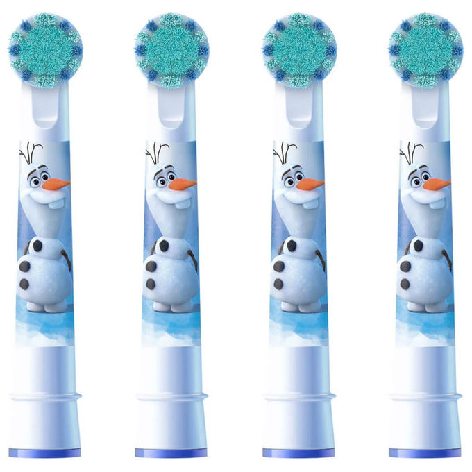 Oral-B Kids Pro 3+, Testine Ricambio Spazzolino Elettrico, Disney Frozen, 4 Pz, Bianco
