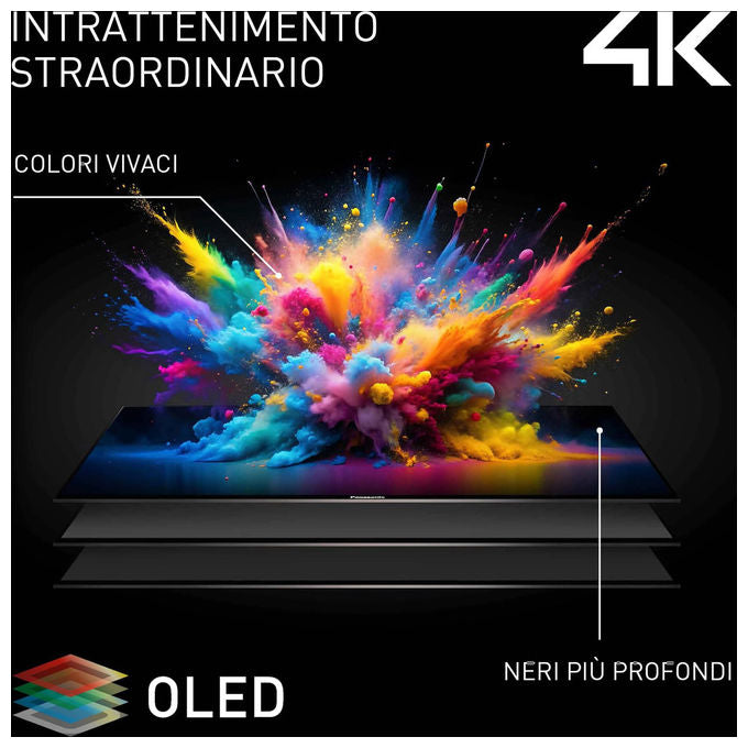 Panasonic TV-55Z80BEZ Smart TV OLED 55'' 4K Ultra HD Fire OS Dolby Vision Dolby Atmos HDR10+ Wi-Fi colore Nero