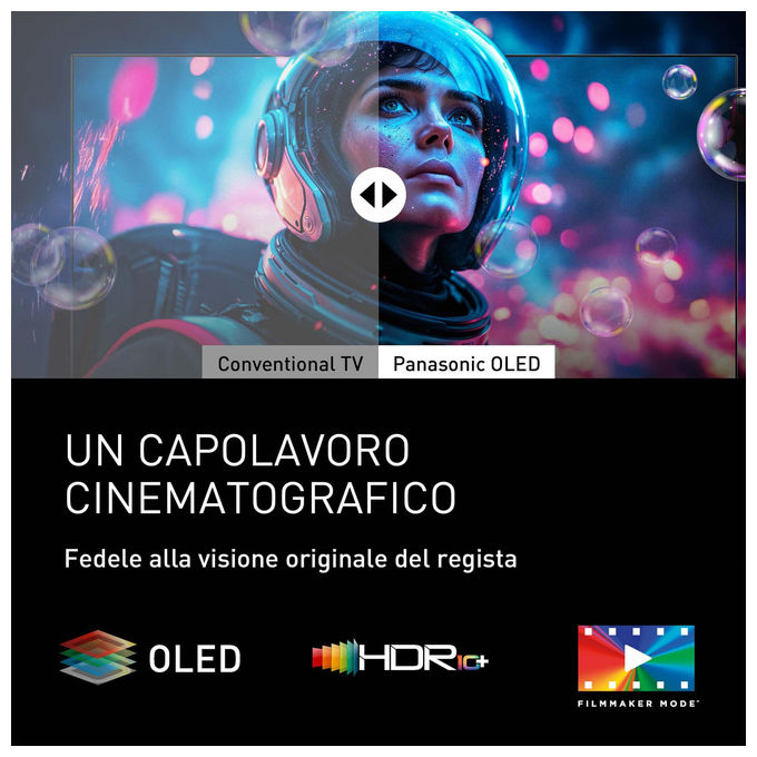 Panasonic TV-55Z80BEZ Smart TV OLED 55'' 4K Ultra HD Fire OS Dolby Vision Dolby Atmos HDR10+ Wi-Fi colore Nero