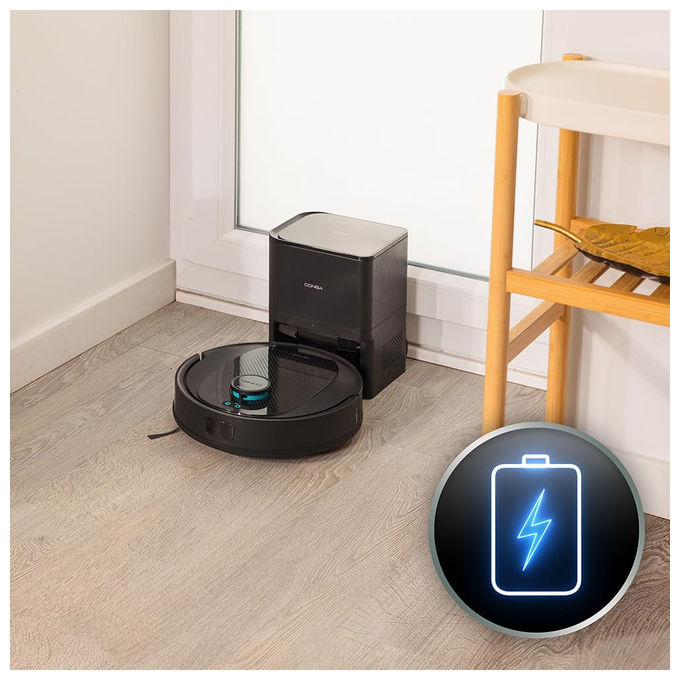 Cecotec, Robot Aspirapolvere Lavapavimenti Conga 7690 Immortal Max Home, Base Autosvuotante 2.5L, 220 Min Autonomia