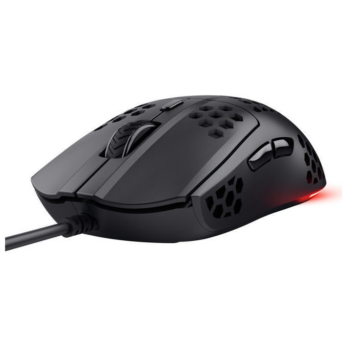 Trust, Mouse Gaming Ultraleggero RGB, GXT 928 Helox, 6400 DPI, Nero