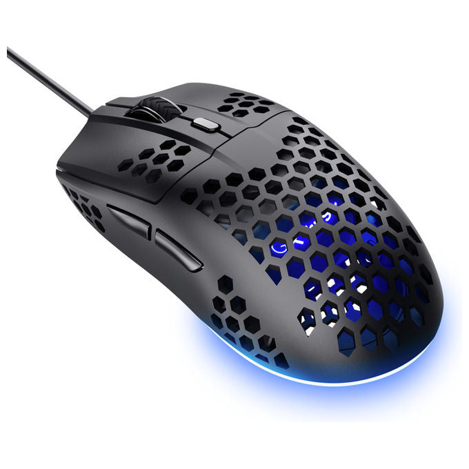 Trust, Mouse Gaming Ultraleggero RGB, GXT 928 Helox, 6400 DPI, Nero
