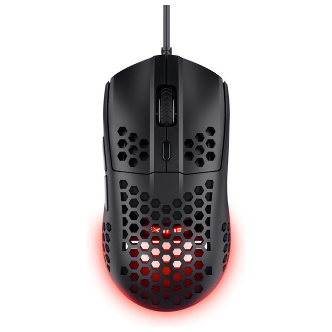 Trust, Mouse Gaming Ultraleggero RGB, GXT 928 Helox, 6400 DPI, Nero