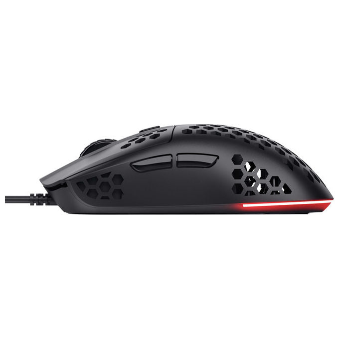 Trust, Mouse Gaming Ultraleggero RGB, GXT 928 Helox, 6400 DPI, Nero