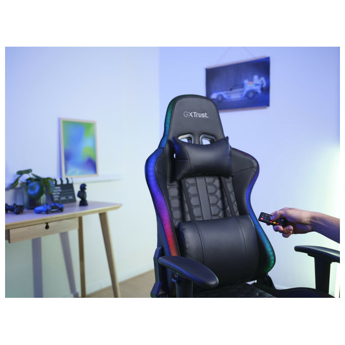 Trust, Sedia Gaming GXT 716 Rizza, Universale, Nera, Imbottita