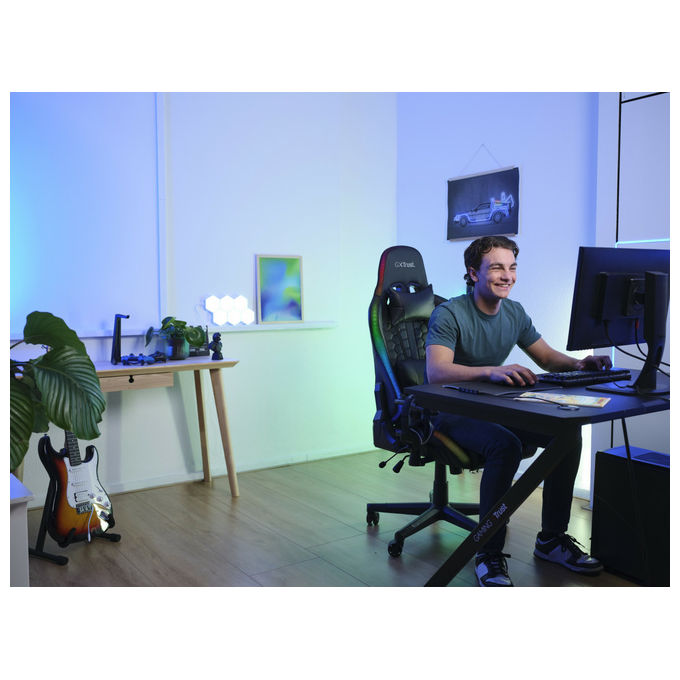 Trust, Sedia Gaming GXT 716 Rizza, Universale, Nera, Imbottita