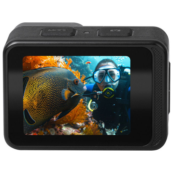 Trevi GO2600 4K Action Camera 20 MP 4K Ultra HD Wi-Fi Impermeabile 21 m Doppio Display IPS Touch 140° colore Nero