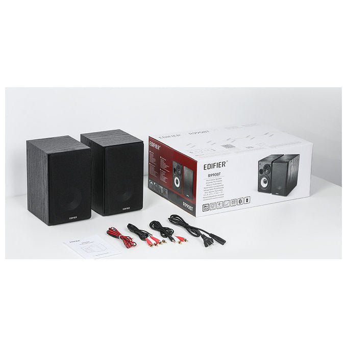 Edifier R990BT Casse Bluetooth 5.4 2.0 Altoparlanti Attivi 24W Tweeter 1'' Woofer 4'' RCA AUX App ConneX colore Nero