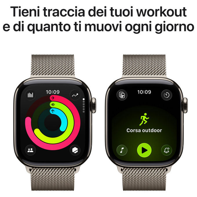 Apple, Watch Series 11 GPS + Cellular, 42mm, Titanio, Loop Maglia Milanese