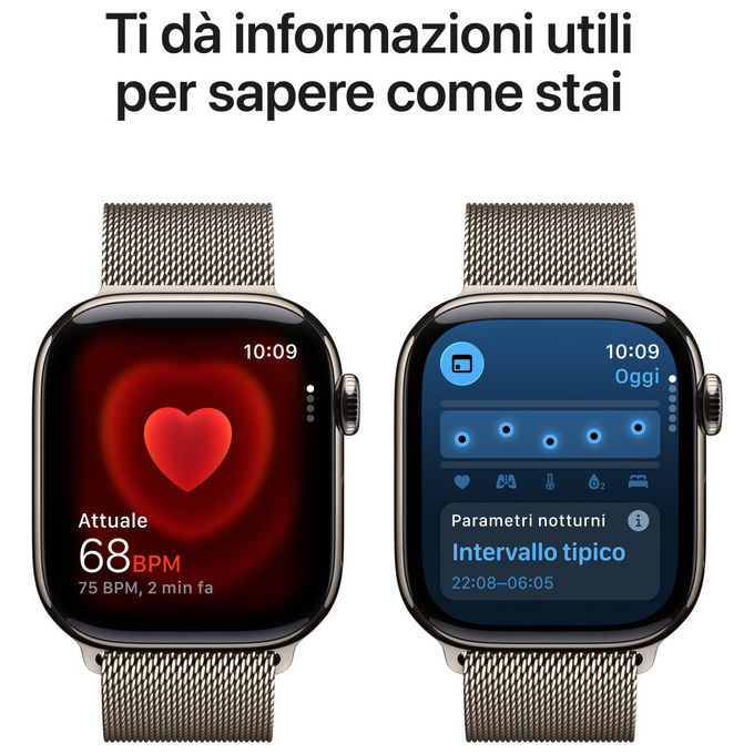 Apple, Watch Series 11 GPS + Cellular, 42mm, Titanio, Loop Maglia Milanese