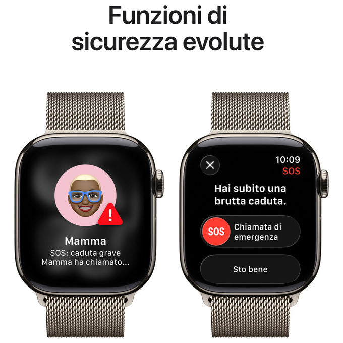 Apple, Watch Series 11 GPS + Cellular, 42mm, Titanio, Loop Maglia Milanese