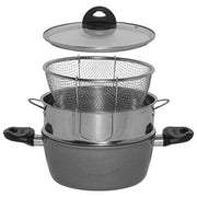 Aeternum, Casseruola Multifunzione 4 in 1, 22 cm, Con Cestelli e Coperchio, Adatta Induzione