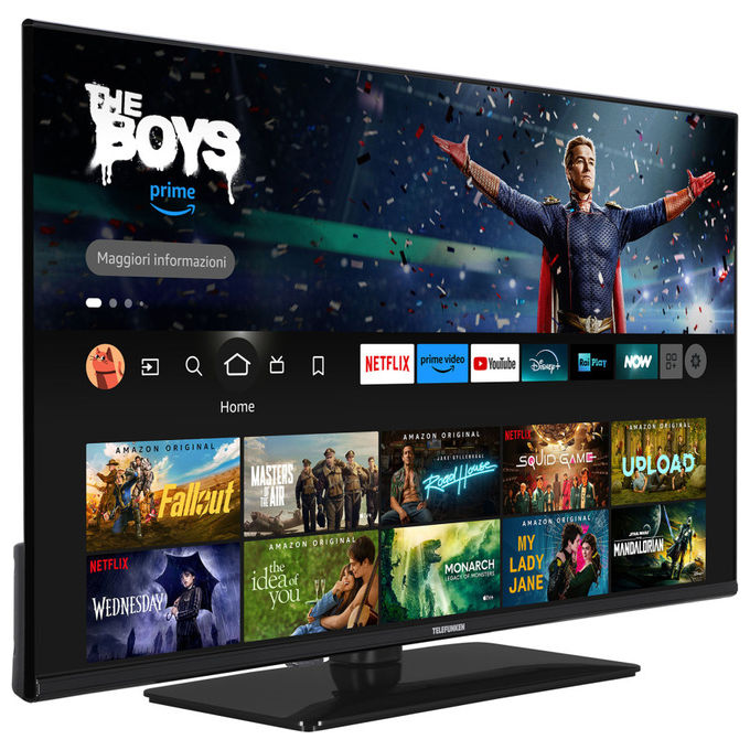 Telefunken TE40759B50V4F Smart TV LED 40'' HD DVB-T2 Wi-Fi Bluetooth Netflix HDR10 colore Nero