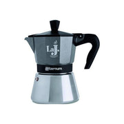 Aeternum, Caffettiera Induzione 6 Tazze, Acciaio Inox 18-10, Argento Satinato