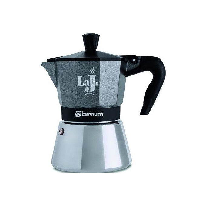 Aeternum, Caffettiera Induzione 6 Tazze, Acciaio Inox 18-10, Argento Satinato
